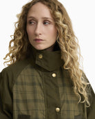 Barbour Cropped Beadnell casual jacket cord collar detail