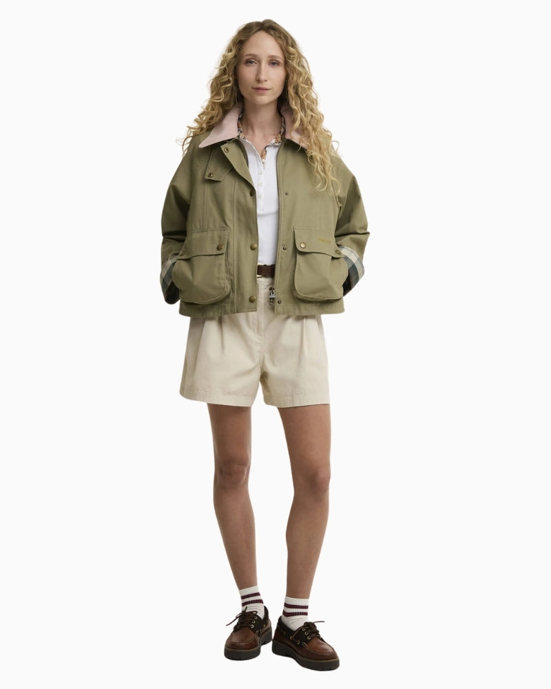 Barbour Cropped Beadnell casual jacket outfit styling