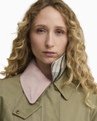 Barbour Cropped Beadnell casual jacket cord collar detail