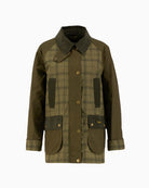 Barbour Cropped Beadnell casual jacket olive front view