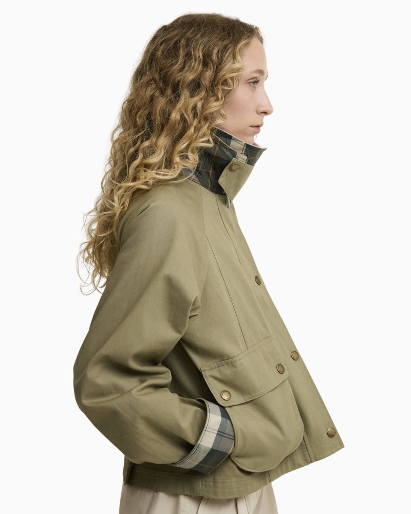Barbour Cropped Beadnell casual jacket back view