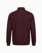 Barbour Cynthia Half Zip Sweatshirt in Bordeaux back view
