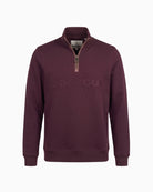 Barbour Cynthia Half Zip Sweatshirt in Bordeaux front view