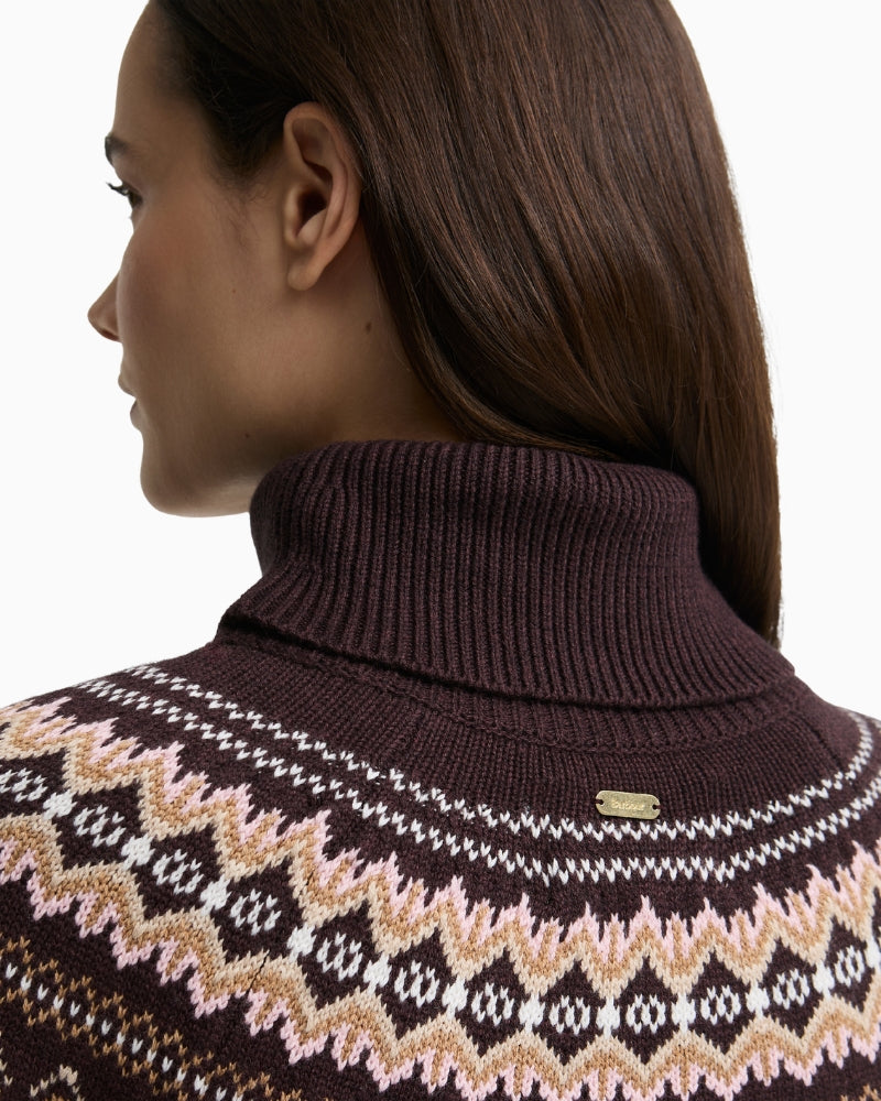 Barbour Darwen Jumper Brown back logo detail