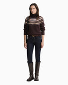 Barbour Darwen Jumper Brown front styling image
