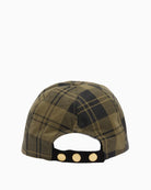 Back view of Barbour Elaine cap showing adjustable strap with branded studs