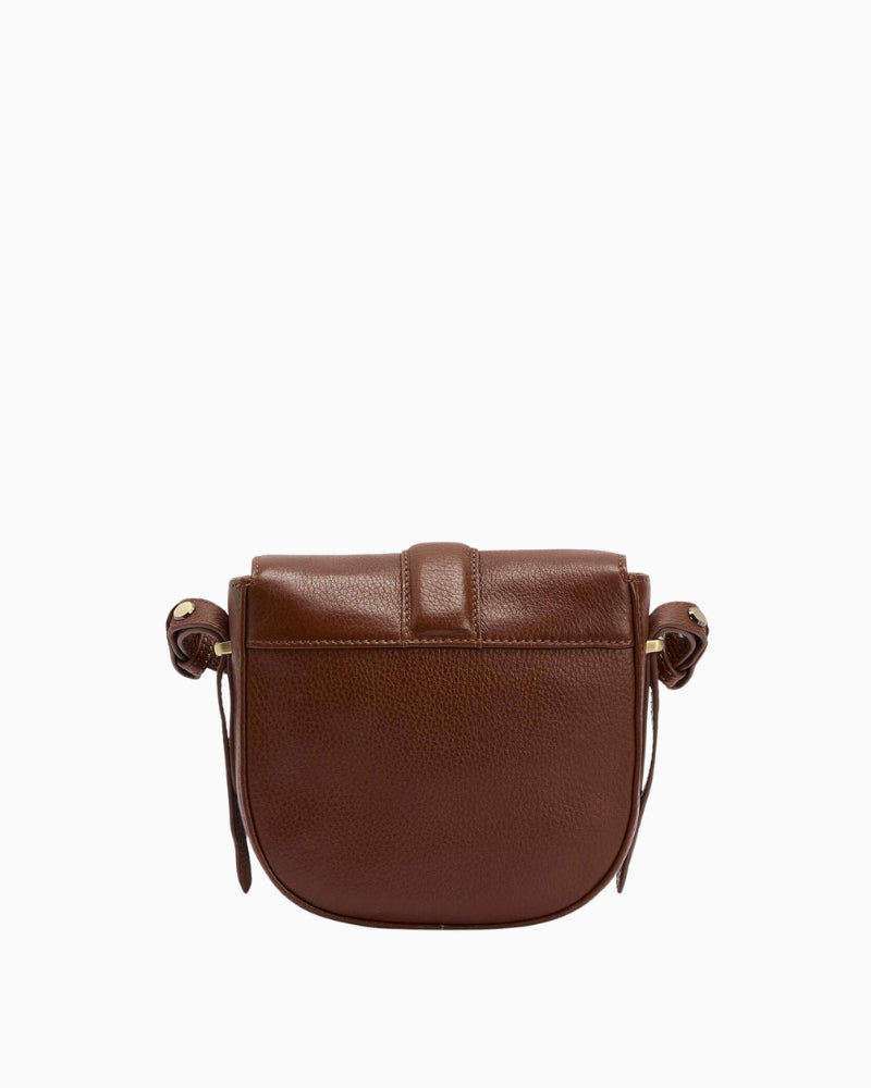Barbour Elm Leather Crossbody Bag in Brown back view