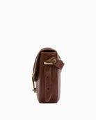Barbour Elm Leather Crossbody Bag in Brown side view
