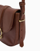 Barbour Elm Leather Crossbody Bag in Brown side view