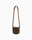 Barbour Elm Tartan Crossbody Bag in Tartan full view with shoulder strap