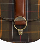 Barbour Elm Tartan Crossbody Bag in Tartan ring hardware detail