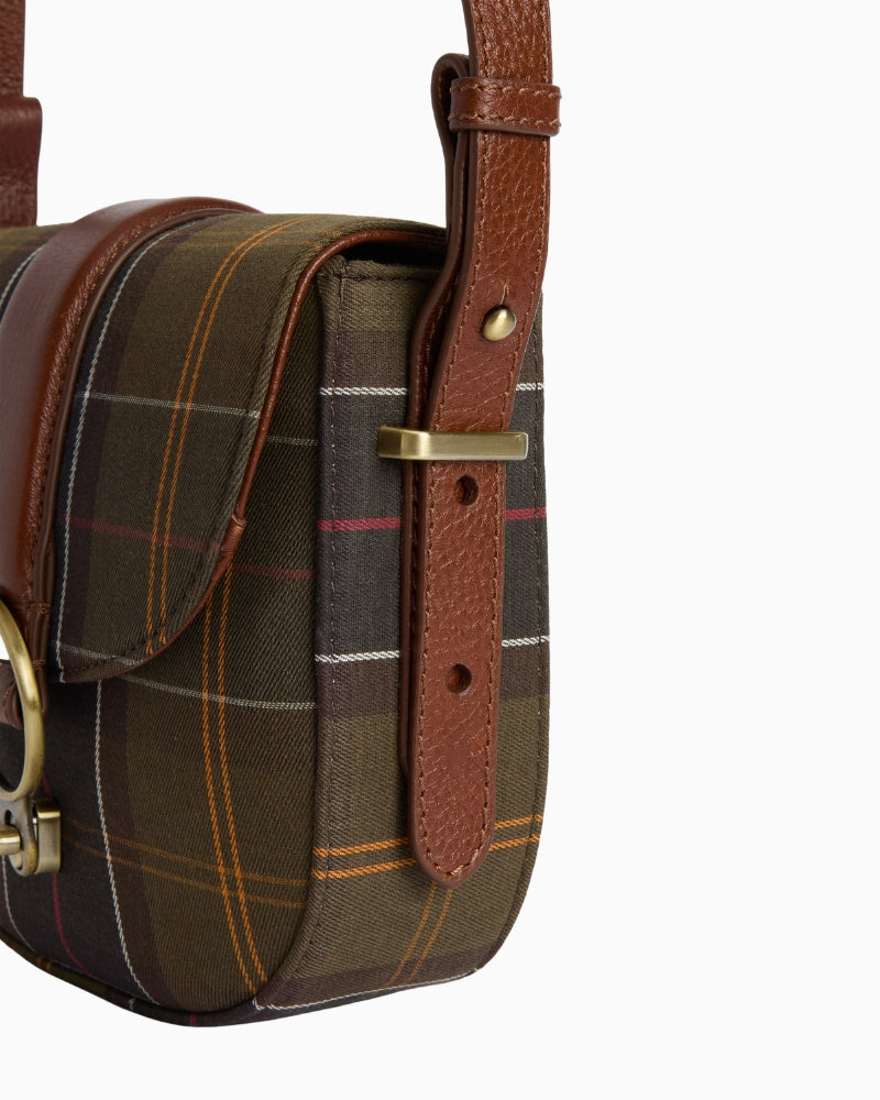 Barbour Elm Tartan Crossbody Bag in Tartan strap detail