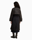 Barbour Elva Wax Jacket in Dark Brown back view