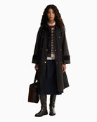 Barbour Elva Wax Jacket in Dark Brown front view