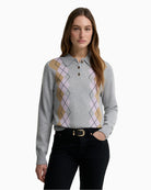 Barbour Fawne Jumper Grey front view