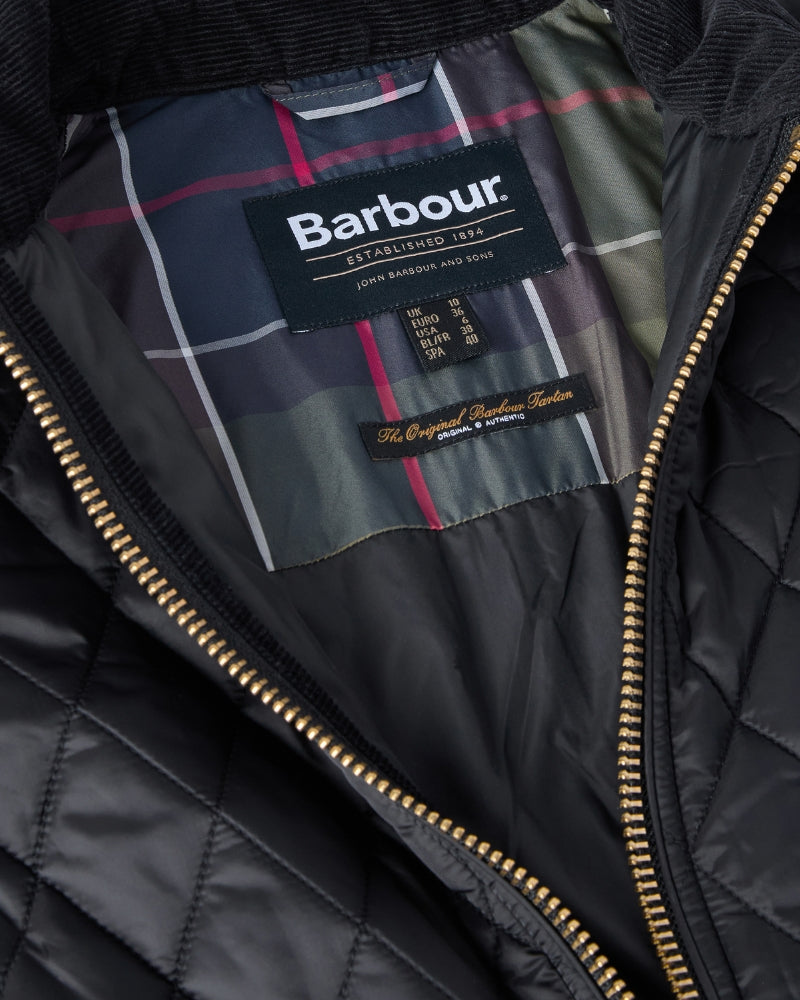 Interior muted tartan buggy lining detail