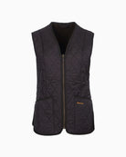 Barbour Fleece Betty Liner in Brown flat lay front view