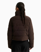 Barbour Halina Puffer Jacket in brown back view