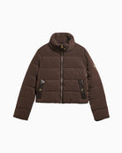 Barbour Halina Puffer Jacket in brown detail