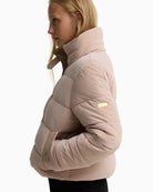 Barbour Halina Puffer Jacket in light beige side view