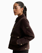 Barbour Hanson Velvet Casual Jacket in Brown side view