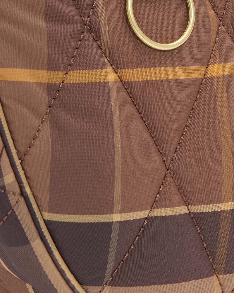 Barbour Healy Tartan Sling Bag in Tartan quilted fabric detail