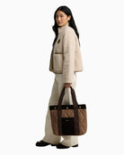 Barbour Healy Tote Bag in Beige handles detail