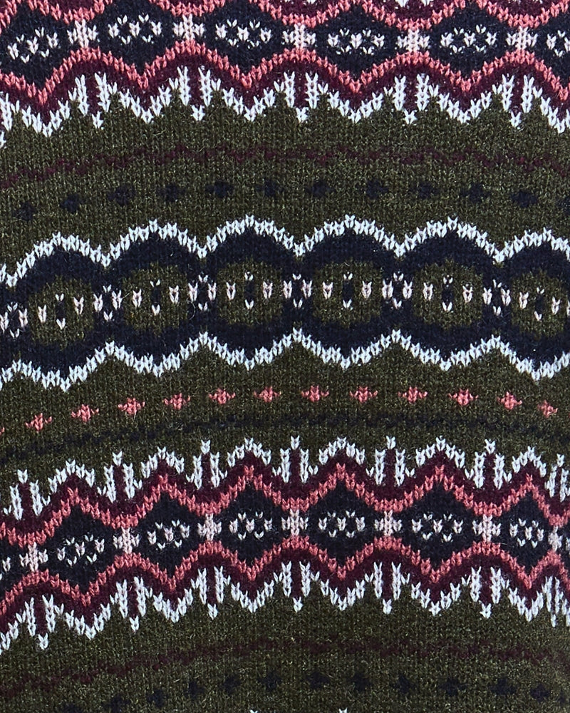 Detail shot of thick roll neck in ribbed wool blend