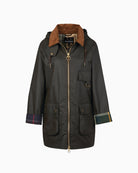 Barbour Highclere Wax Jacket flat front view