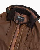 Barbour Highclere Wax Jacket flat front view