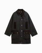 Barbour Icons Tartan Modern Bedale Wax Jacket in Olive product front view