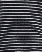 Barbour Inez knitted jumper navy stripe, close-up fabric view – Áines Boutique