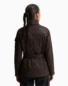 Barbour International Polarquilt Jacket in Brown back view