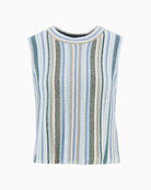 Barbour Josie knitted vest striped front view
