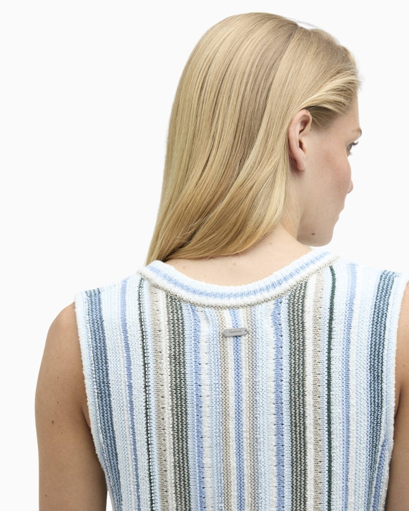 Barbour Josie knitted vest texture detail