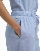 Barbour Josie wide-leg trousers light chambray pocket detail