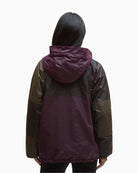 Back view of Keeley wax coat showing flattering relaxed cut