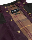 Detail of jacket lining and inner tag, Barbour AW25 collection