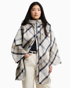 Barbour Kinsale tartan showerproof cape front view