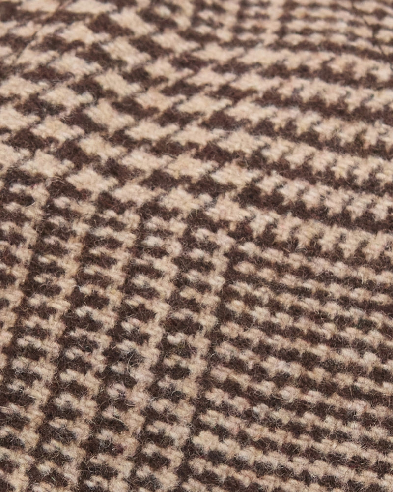 Barbour Kirkless Cap in Brown check fabric detail