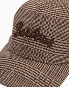 Barbour Kirkless Cap in Brown embroidered logo detail