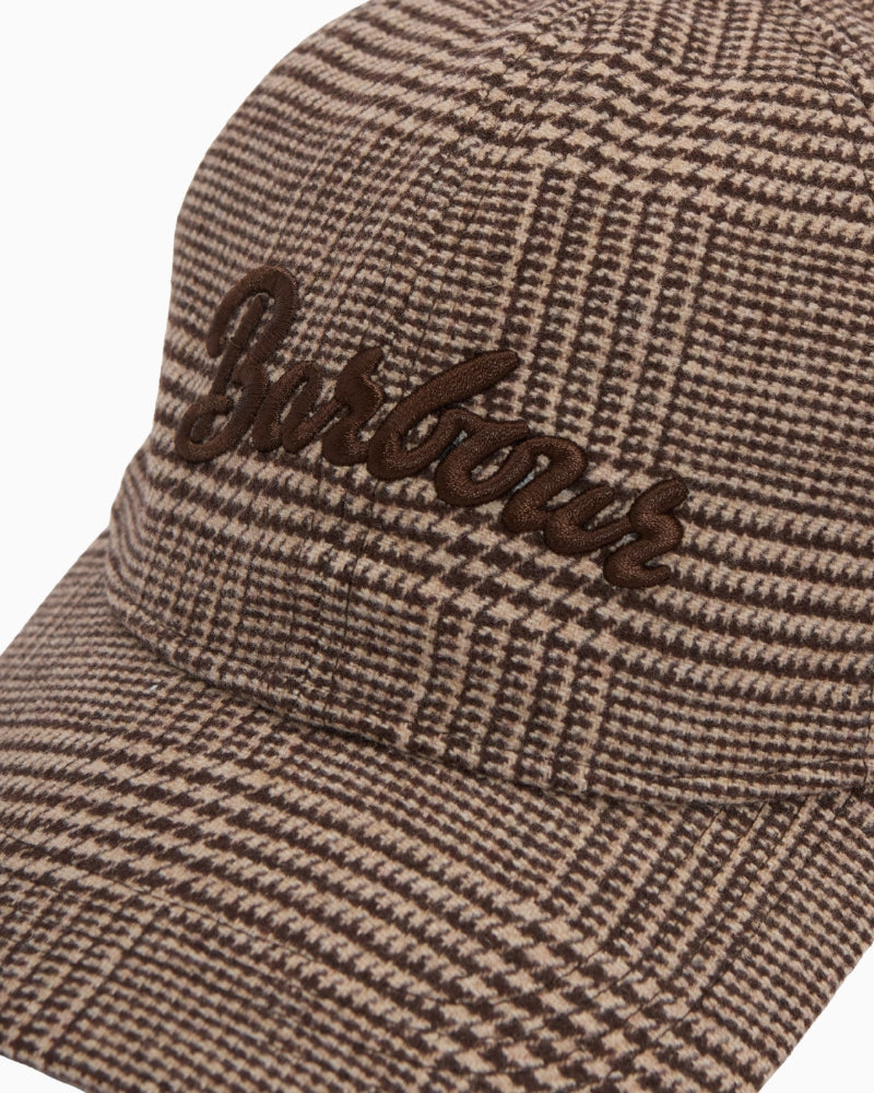 Barbour Kirkless Cap in Brown embroidered logo detail