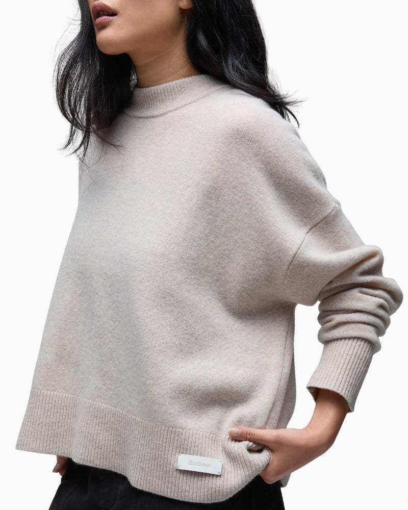 Sleeve and ribbed cuff close-up for texture clarity