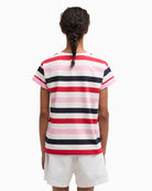 Barbour Lyndale top red pink, back view – Áines Boutique