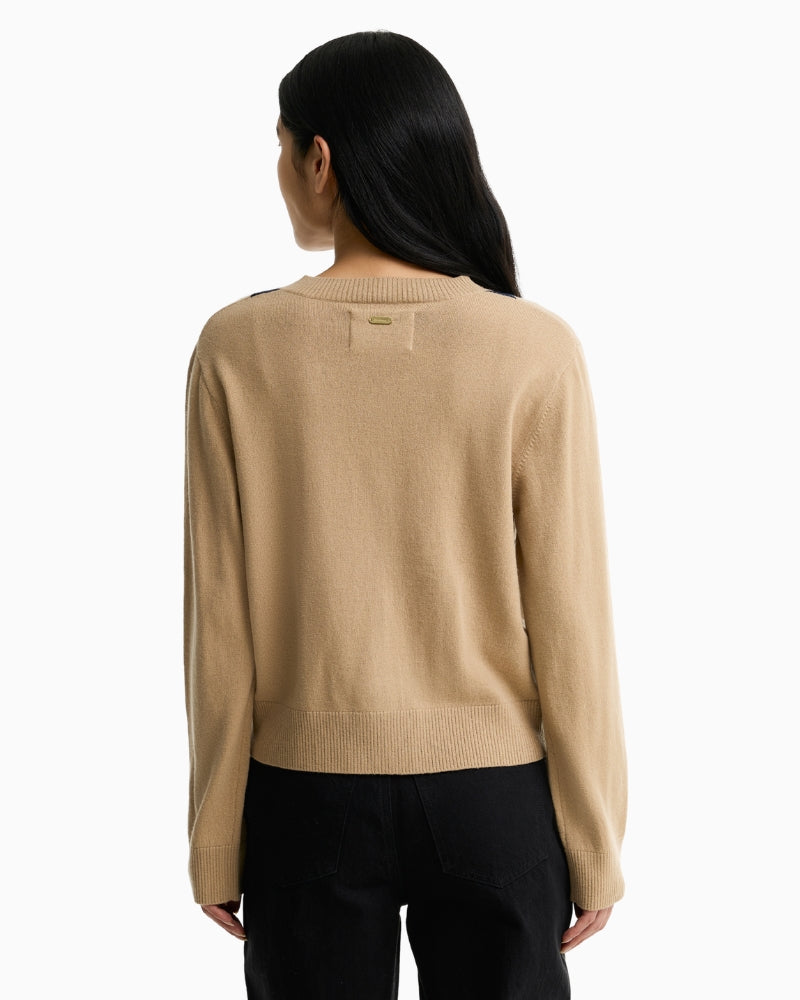 Barbour Mariana Cardigan Beige back view