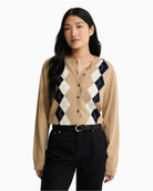 Barbour Mariana Cardigan Beige front view
