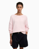 Barbour Marine knitted jumper pink, front detail view – Áines Boutique