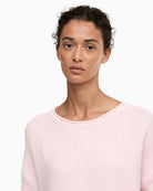 Barbour Marine knitted jumper pink, neckline detail – Áines Boutique