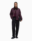 Relaxed fit with tonal cord collar and ribbed cuffs