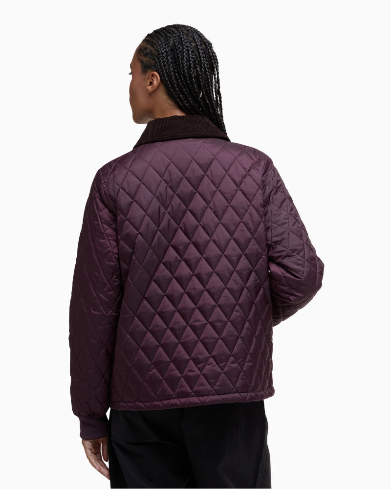 Full back view showing quilt pattern and structure